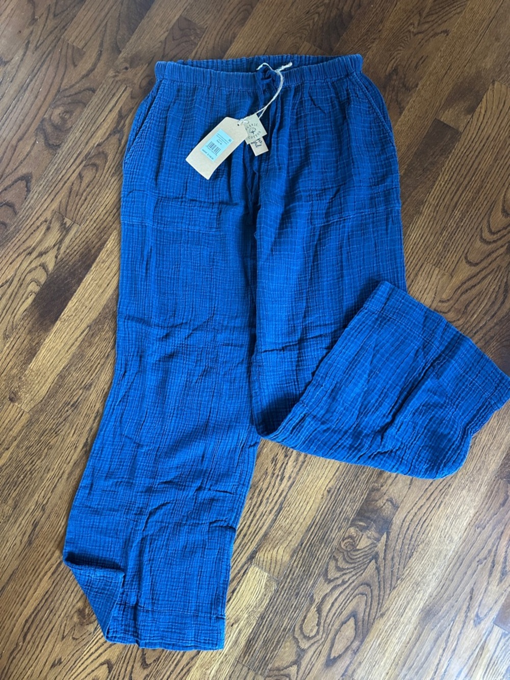 Faherty Women's Cobalt Blue Gauze Jogger Pants